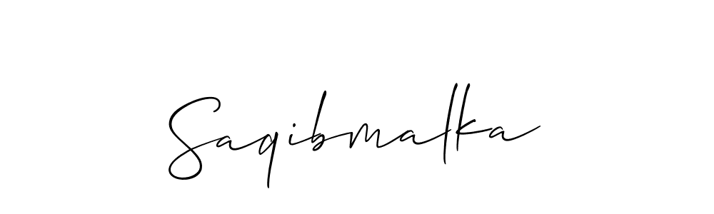 Create a beautiful signature design for name Saqibmalka. With this signature (Allison_Script) fonts, you can make a handwritten signature for free. Saqibmalka signature style 2 images and pictures png