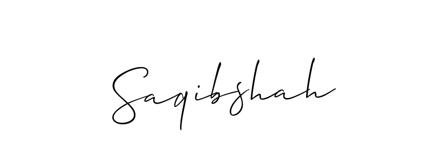 Design your own signature with our free online signature maker. With this signature software, you can create a handwritten (Allison_Script) signature for name Saqibshah. Saqibshah signature style 2 images and pictures png