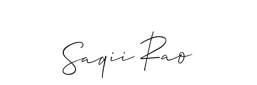This is the best signature style for the Saqii Rao name. Also you like these signature font (Allison_Script). Mix name signature. Saqii Rao signature style 2 images and pictures png