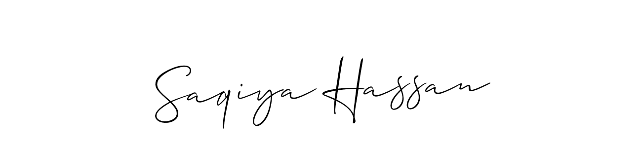 Make a beautiful signature design for name Saqiya Hassan. Use this online signature maker to create a handwritten signature for free. Saqiya Hassan signature style 2 images and pictures png