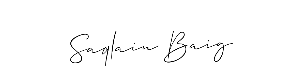 How to Draw Saqlain Baig signature style? Allison_Script is a latest design signature styles for name Saqlain Baig. Saqlain Baig signature style 2 images and pictures png