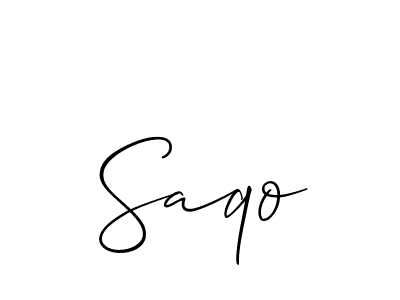 Also You can easily find your signature by using the search form. We will create Saqo name handwritten signature images for you free of cost using Allison_Script sign style. Saqo signature style 2 images and pictures png