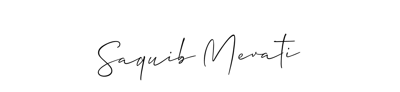 Make a beautiful signature design for name Saquib Mevati. With this signature (Allison_Script) style, you can create a handwritten signature for free. Saquib Mevati signature style 2 images and pictures png