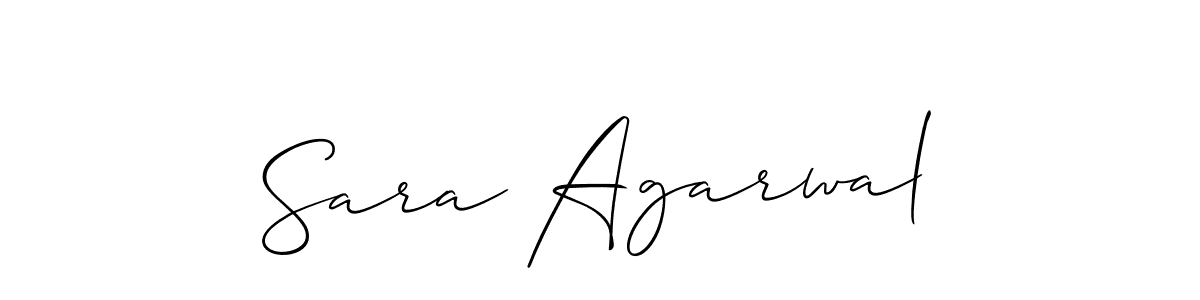 Design your own signature with our free online signature maker. With this signature software, you can create a handwritten (Allison_Script) signature for name Sara Agarwal. Sara Agarwal signature style 2 images and pictures png