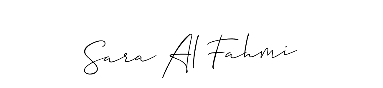 The best way (Allison_Script) to make a short signature is to pick only two or three words in your name. The name Sara Al Fahmi include a total of six letters. For converting this name. Sara Al Fahmi signature style 2 images and pictures png