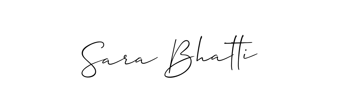Also You can easily find your signature by using the search form. We will create Sara Bhatti name handwritten signature images for you free of cost using Allison_Script sign style. Sara Bhatti signature style 2 images and pictures png