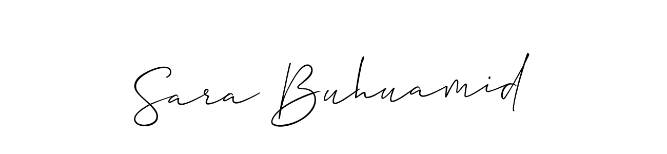 Design your own signature with our free online signature maker. With this signature software, you can create a handwritten (Allison_Script) signature for name Sara Buhuamid. Sara Buhuamid signature style 2 images and pictures png