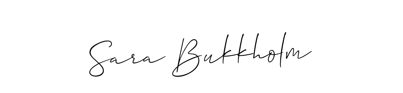 Best and Professional Signature Style for Sara Bukkholm. Allison_Script Best Signature Style Collection. Sara Bukkholm signature style 2 images and pictures png