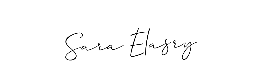 Sara Elasry stylish signature style. Best Handwritten Sign (Allison_Script) for my name. Handwritten Signature Collection Ideas for my name Sara Elasry. Sara Elasry signature style 2 images and pictures png