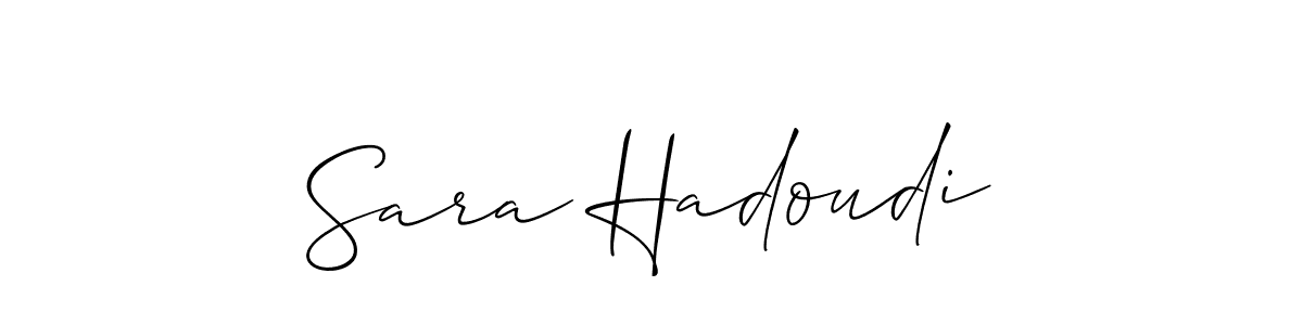 Sara Hadoudi stylish signature style. Best Handwritten Sign (Allison_Script) for my name. Handwritten Signature Collection Ideas for my name Sara Hadoudi. Sara Hadoudi signature style 2 images and pictures png