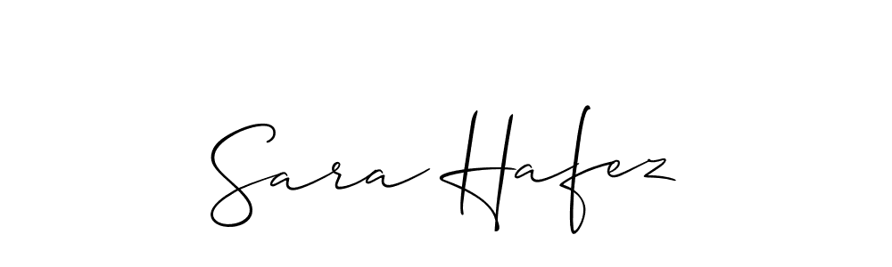 Sara Hafez stylish signature style. Best Handwritten Sign (Allison_Script) for my name. Handwritten Signature Collection Ideas for my name Sara Hafez. Sara Hafez signature style 2 images and pictures png