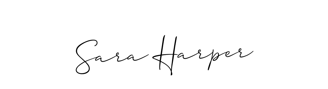 Create a beautiful signature design for name Sara Harper. With this signature (Allison_Script) fonts, you can make a handwritten signature for free. Sara Harper signature style 2 images and pictures png