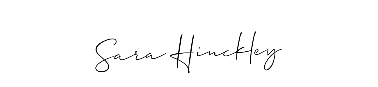 Allison_Script is a professional signature style that is perfect for those who want to add a touch of class to their signature. It is also a great choice for those who want to make their signature more unique. Get Sara Hinckley name to fancy signature for free. Sara Hinckley signature style 2 images and pictures png