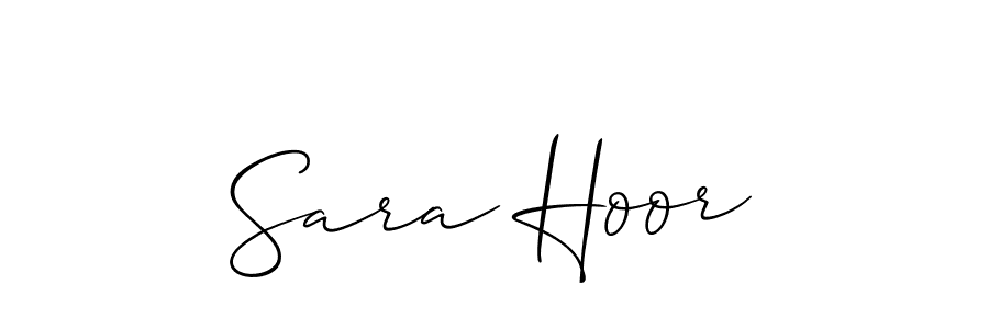 The best way (Allison_Script) to make a short signature is to pick only two or three words in your name. The name Sara Hoor include a total of six letters. For converting this name. Sara Hoor signature style 2 images and pictures png