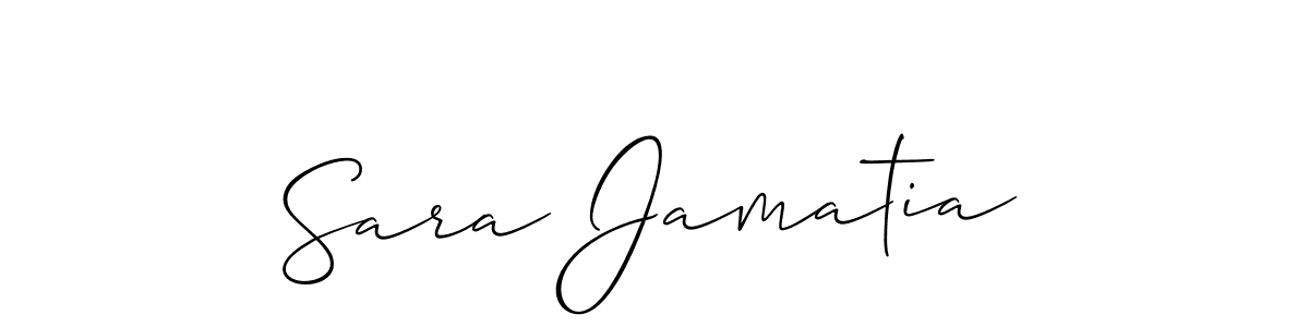 This is the best signature style for the Sara Jamatia name. Also you like these signature font (Allison_Script). Mix name signature. Sara Jamatia signature style 2 images and pictures png