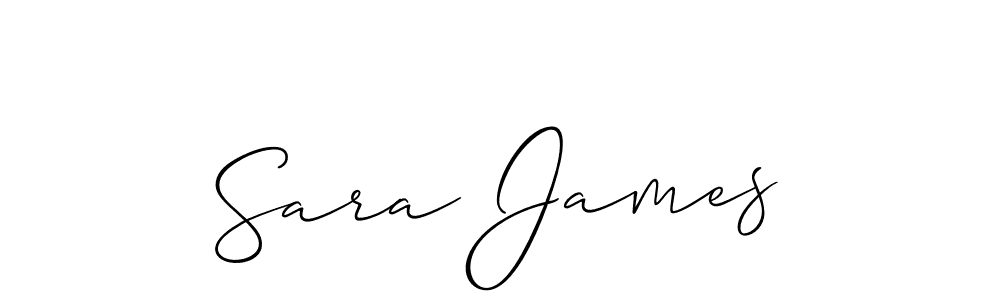 Design your own signature with our free online signature maker. With this signature software, you can create a handwritten (Allison_Script) signature for name Sara James. Sara James signature style 2 images and pictures png