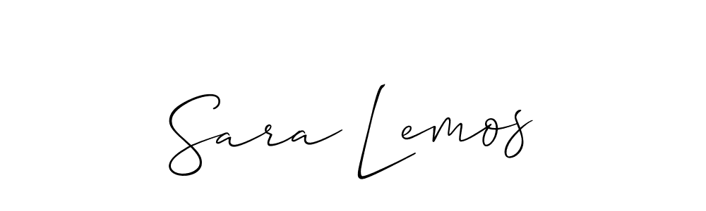 How to make Sara Lemos signature? Allison_Script is a professional autograph style. Create handwritten signature for Sara Lemos name. Sara Lemos signature style 2 images and pictures png