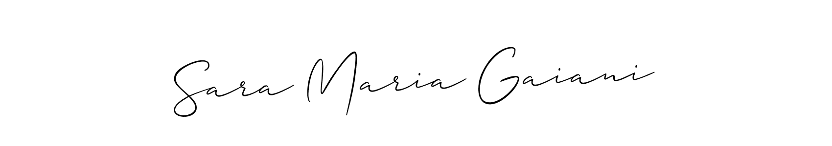 Make a short Sara Maria Gaiani signature style. Manage your documents anywhere anytime using Allison_Script. Create and add eSignatures, submit forms, share and send files easily. Sara Maria Gaiani signature style 2 images and pictures png