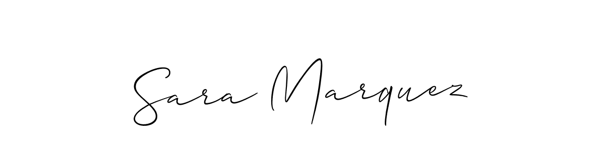 Sara Marquez stylish signature style. Best Handwritten Sign (Allison_Script) for my name. Handwritten Signature Collection Ideas for my name Sara Marquez. Sara Marquez signature style 2 images and pictures png