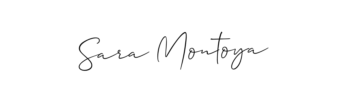 Also You can easily find your signature by using the search form. We will create Sara Montoya name handwritten signature images for you free of cost using Allison_Script sign style. Sara Montoya signature style 2 images and pictures png