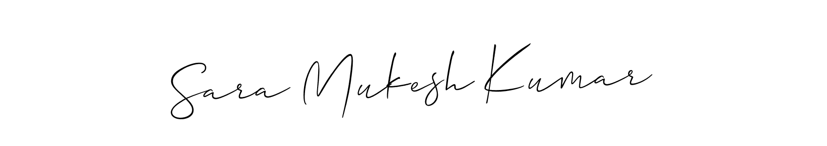 This is the best signature style for the Sara Mukesh Kumar name. Also you like these signature font (Allison_Script). Mix name signature. Sara Mukesh Kumar signature style 2 images and pictures png