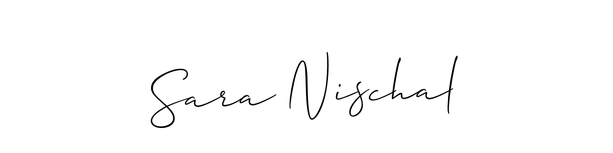 Create a beautiful signature design for name Sara Nischal. With this signature (Allison_Script) fonts, you can make a handwritten signature for free. Sara Nischal signature style 2 images and pictures png