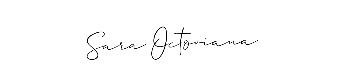 You should practise on your own different ways (Allison_Script) to write your name (Sara Octoviana) in signature. don't let someone else do it for you. Sara Octoviana signature style 2 images and pictures png