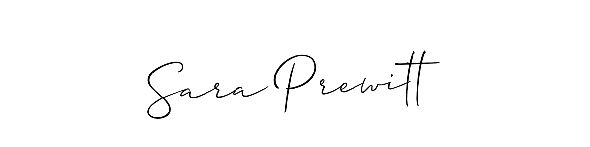 How to make Sara Prewitt name signature. Use Allison_Script style for creating short signs online. This is the latest handwritten sign. Sara Prewitt signature style 2 images and pictures png