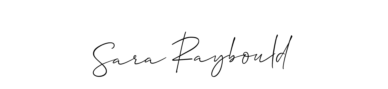 Allison_Script is a professional signature style that is perfect for those who want to add a touch of class to their signature. It is also a great choice for those who want to make their signature more unique. Get Sara Raybould name to fancy signature for free. Sara Raybould signature style 2 images and pictures png