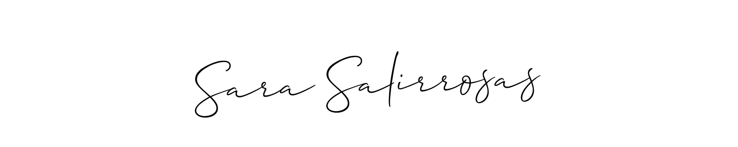 The best way (Allison_Script) to make a short signature is to pick only two or three words in your name. The name Sara Salirrosas include a total of six letters. For converting this name. Sara Salirrosas signature style 2 images and pictures png
