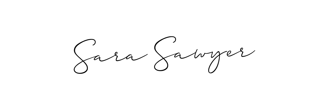 Allison_Script is a professional signature style that is perfect for those who want to add a touch of class to their signature. It is also a great choice for those who want to make their signature more unique. Get Sara Sawyer name to fancy signature for free. Sara Sawyer signature style 2 images and pictures png