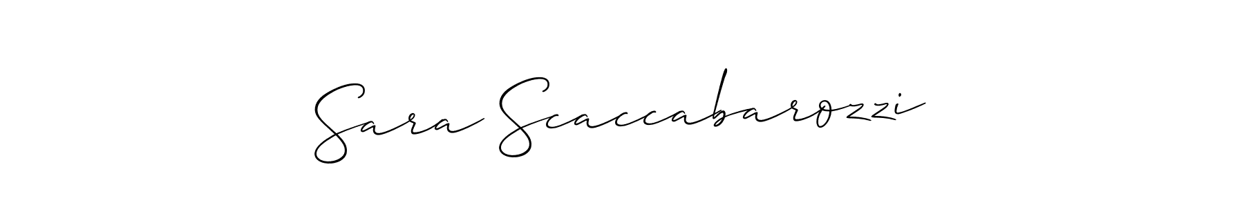 if you are searching for the best signature style for your name Sara Scaccabarozzi. so please give up your signature search. here we have designed multiple signature styles  using Allison_Script. Sara Scaccabarozzi signature style 2 images and pictures png