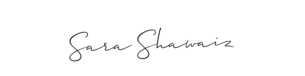 Allison_Script is a professional signature style that is perfect for those who want to add a touch of class to their signature. It is also a great choice for those who want to make their signature more unique. Get Sara Shawaiz name to fancy signature for free. Sara Shawaiz signature style 2 images and pictures png