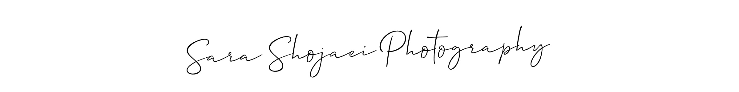 The best way (Allison_Script) to make a short signature is to pick only two or three words in your name. The name Sara Shojaei Photography include a total of six letters. For converting this name. Sara Shojaei Photography signature style 2 images and pictures png