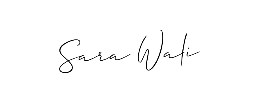 How to make Sara Wali name signature. Use Allison_Script style for creating short signs online. This is the latest handwritten sign. Sara Wali signature style 2 images and pictures png