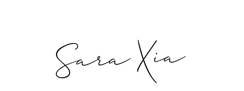 Allison_Script is a professional signature style that is perfect for those who want to add a touch of class to their signature. It is also a great choice for those who want to make their signature more unique. Get Sara Xia name to fancy signature for free. Sara Xia signature style 2 images and pictures png