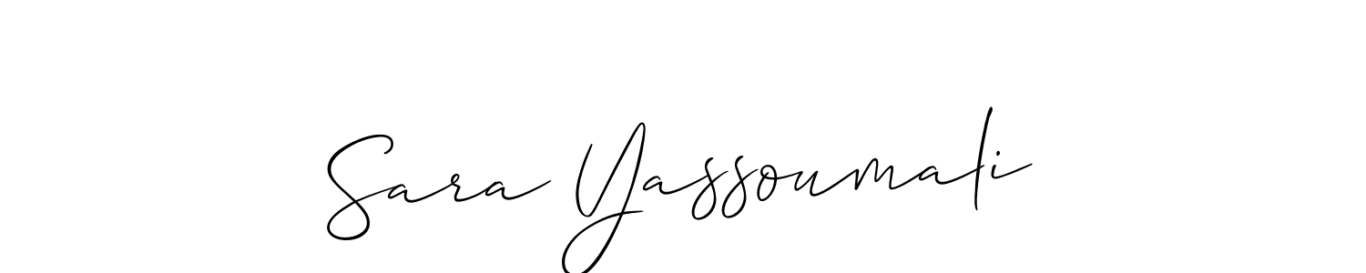 It looks lik you need a new signature style for name Sara Yassoumali. Design unique handwritten (Allison_Script) signature with our free signature maker in just a few clicks. Sara Yassoumali signature style 2 images and pictures png