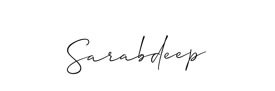 How to Draw Sarabdeep signature style? Allison_Script is a latest design signature styles for name Sarabdeep. Sarabdeep signature style 2 images and pictures png