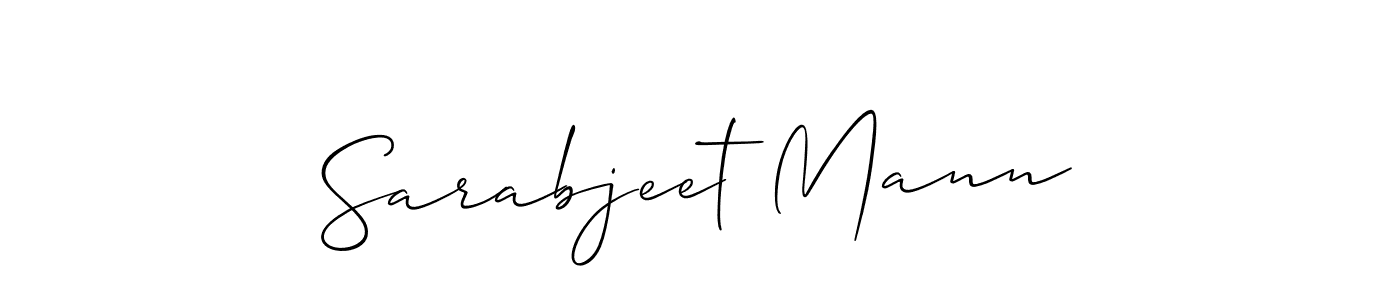 How to make Sarabjeet Mann signature? Allison_Script is a professional autograph style. Create handwritten signature for Sarabjeet Mann name. Sarabjeet Mann signature style 2 images and pictures png