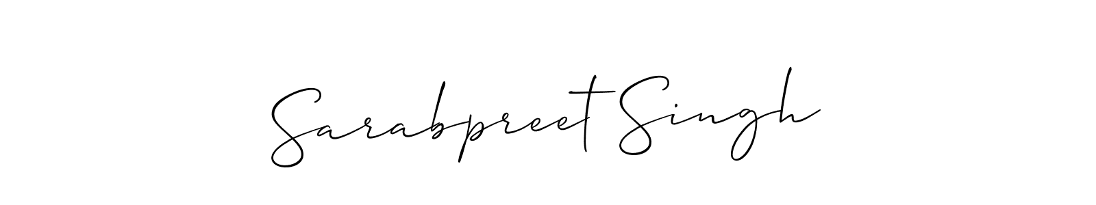 Also we have Sarabpreet Singh name is the best signature style. Create professional handwritten signature collection using Allison_Script autograph style. Sarabpreet Singh signature style 2 images and pictures png