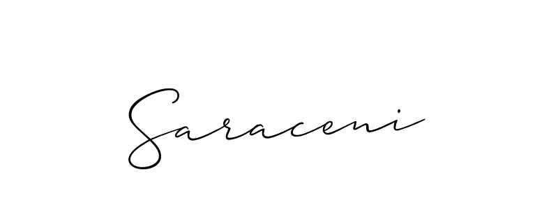 Best and Professional Signature Style for Saraceni. Allison_Script Best Signature Style Collection. Saraceni signature style 2 images and pictures png