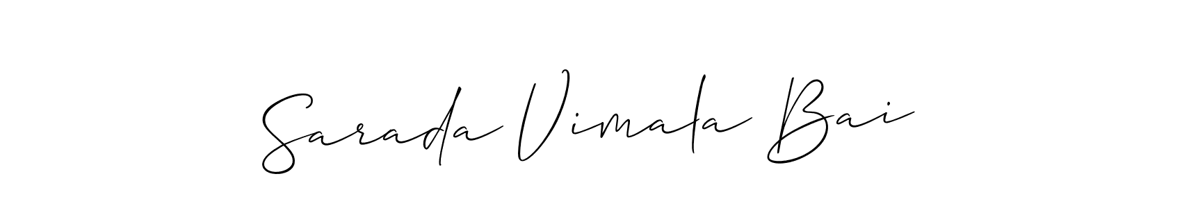 Make a short Sarada Vimala Bai signature style. Manage your documents anywhere anytime using Allison_Script. Create and add eSignatures, submit forms, share and send files easily. Sarada Vimala Bai signature style 2 images and pictures png