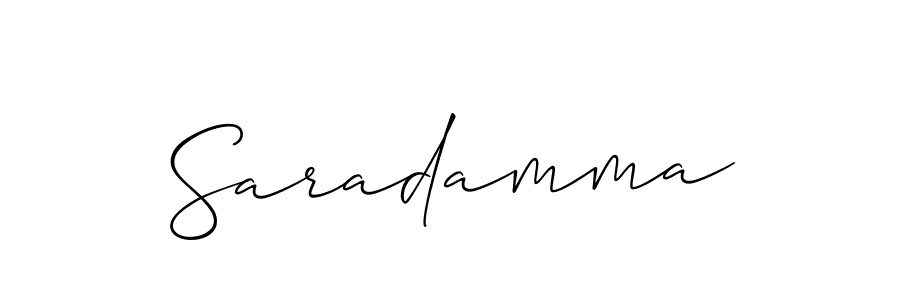 Make a beautiful signature design for name Saradamma. With this signature (Allison_Script) style, you can create a handwritten signature for free. Saradamma signature style 2 images and pictures png