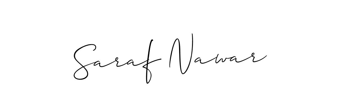 How to Draw Saraf Nawar signature style? Allison_Script is a latest design signature styles for name Saraf Nawar. Saraf Nawar signature style 2 images and pictures png