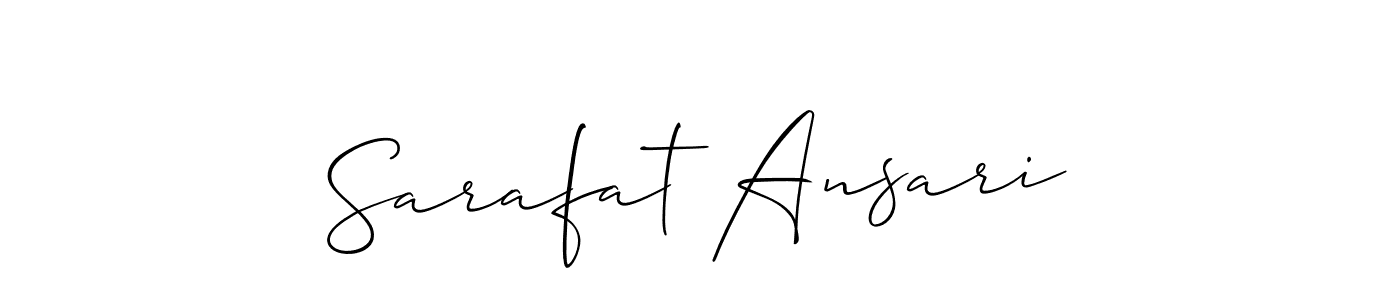 Create a beautiful signature design for name Sarafat Ansari. With this signature (Allison_Script) fonts, you can make a handwritten signature for free. Sarafat Ansari signature style 2 images and pictures png