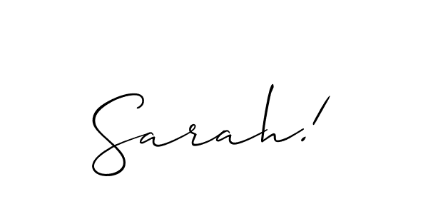 Similarly Allison_Script is the best handwritten signature design. Signature creator online .You can use it as an online autograph creator for name Sarah!. Sarah! signature style 2 images and pictures png