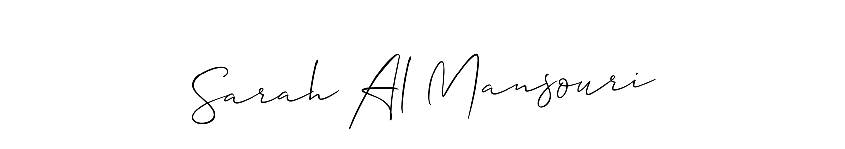 How to make Sarah Al Mansouri name signature. Use Allison_Script style for creating short signs online. This is the latest handwritten sign. Sarah Al Mansouri signature style 2 images and pictures png