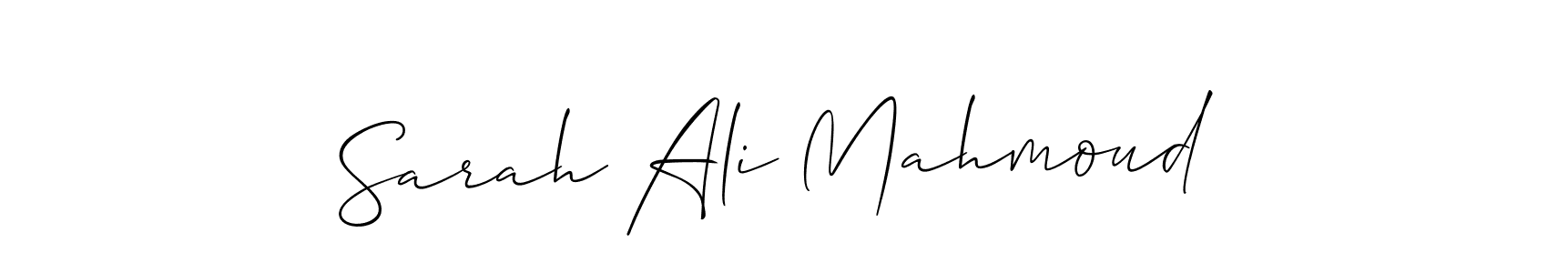 Allison_Script is a professional signature style that is perfect for those who want to add a touch of class to their signature. It is also a great choice for those who want to make their signature more unique. Get Sarah Ali Mahmoud name to fancy signature for free. Sarah Ali Mahmoud signature style 2 images and pictures png
