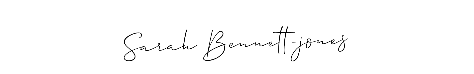 Use a signature maker to create a handwritten signature online. With this signature software, you can design (Allison_Script) your own signature for name Sarah Bennett-jones. Sarah Bennett-jones signature style 2 images and pictures png