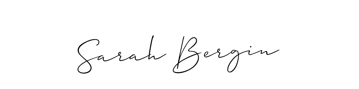 The best way (Allison_Script) to make a short signature is to pick only two or three words in your name. The name Sarah Bergin include a total of six letters. For converting this name. Sarah Bergin signature style 2 images and pictures png
